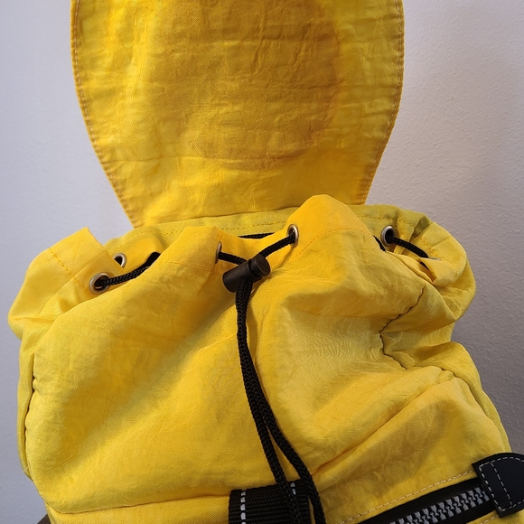 Disney Bags Toon Disney Vintage Yellow Nylon Backpack Poshmark